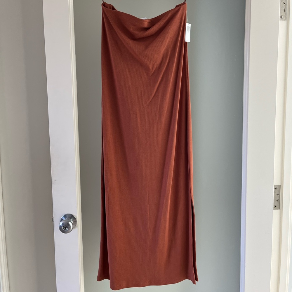 Old Navy Rust Strapless Dress